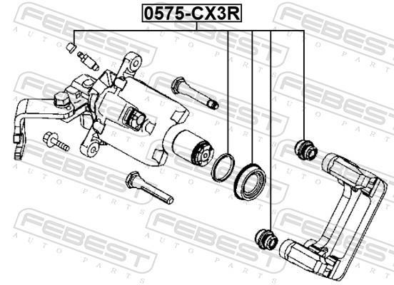 Kit de réparation d'étrier de frein FEBEST ref. 0575-CX3R