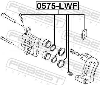 Kit de réparation d'étrier de frein FEBEST ref. 0575-LWF