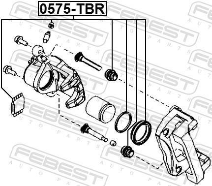 Kit de réparation d'étrier de frein FEBEST ref. 0575-TBR