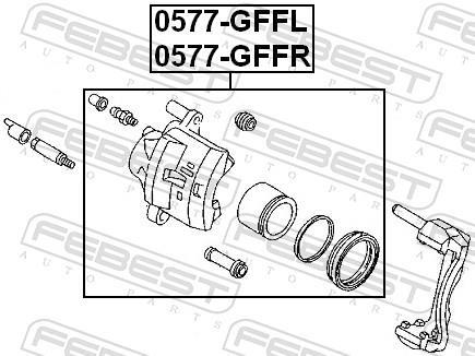 Pinza de freno FEBEST ref. 0577-GFFR