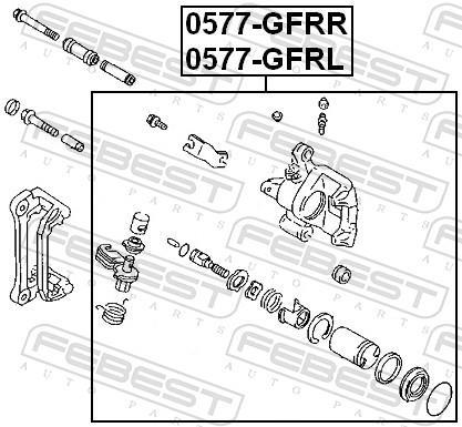Pinza de freno FEBEST ref. 0577-GFRL