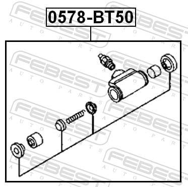 Bombín de freno de rueda FEBEST ref. 0578-BT50