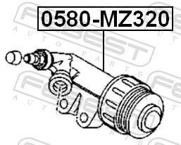Récepteur d'embrayage (Cylindre récepteur de débrayage) FEBEST ref. 0580-MZ320