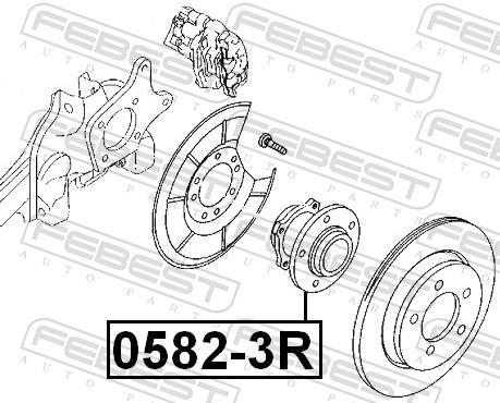 Moyeu de roue (Roulement de roue) FEBEST ref. 0582-3R