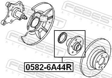 Moyeu de roue (Roulement de roue) FEBEST ref. 0582-6A44R
