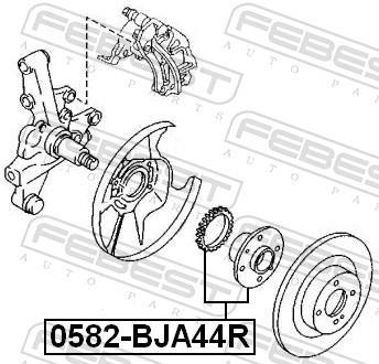 Moyeu de roue (Roulement de roue) FEBEST 0582-BJA44R