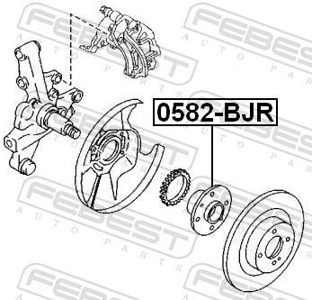 Moyeu de roue (Roulement de roue) FEBEST 0582-BJR