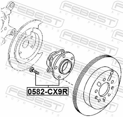 Moyeu de roue (Roulement de roue) FEBEST ref. 0582-CX9R