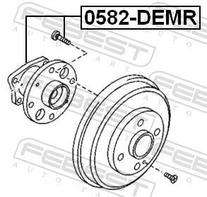 Moyeu de roue (Roulement de roue) FEBEST 0582-DEMR