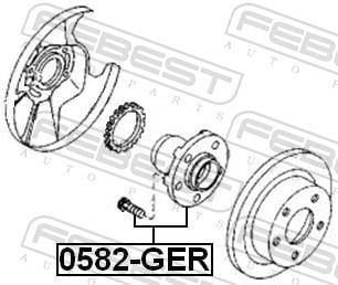 Moyeu de roue (Roulement de roue) FEBEST 0582-GER