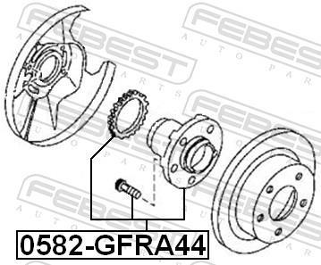 Moyeu de roue (Roulement de roue) FEBEST ref. 0582-GFRA44