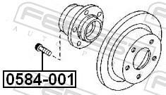 Boulon de roue FEBEST ref. 0584-001