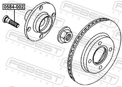 Pernos de fixação de roda FEBEST ref. 0584-002