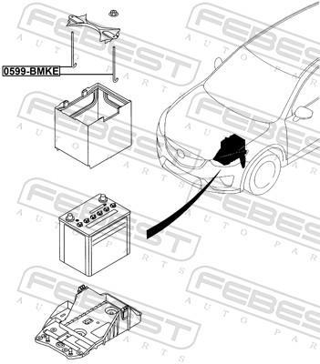 Support de batterie FEBEST ref. 0599-BMKE