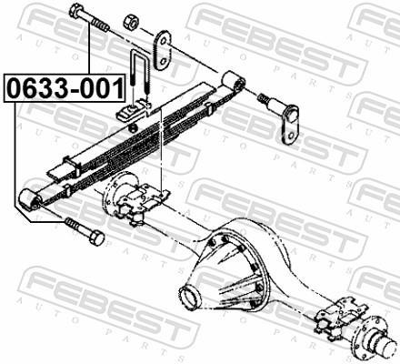 Axe de ressort FEBEST ref. 0633-001