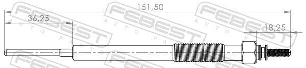 Bougie de préchauffage FEBEST ref. 06642-001