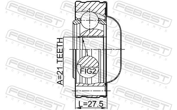 Joint, arbre longitudinal FEBEST 0711-JB420SHA