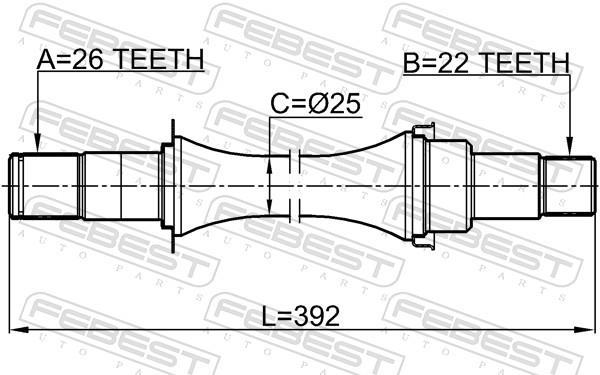 Cardan FEBEST 0712-AZG412