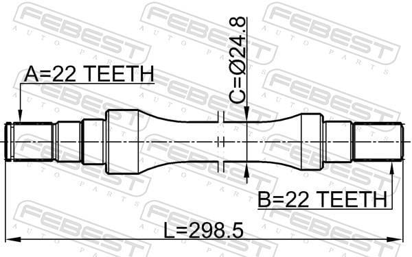 Cardan FEBEST ref. 0712-BAL