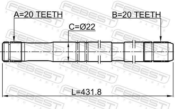 Cardan FEBEST 0712-RM413LH