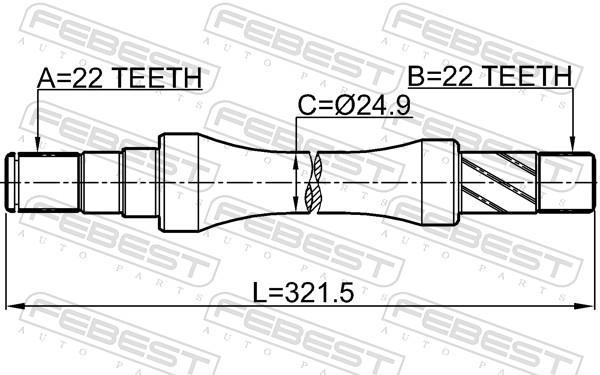Cardan FEBEST ref. 0712-RS413