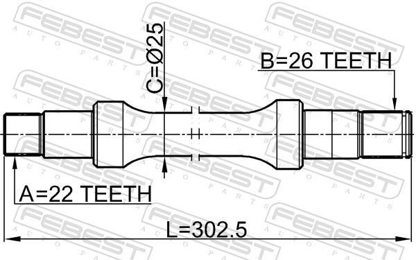 Cardã FEBEST ref. 0712-SX4R