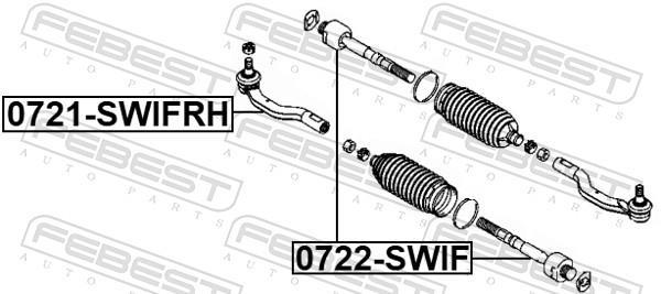 Rotule de direction intérieure FEBEST 0722-SWIF