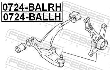 Triângulo, braço de suspensão FEBEST ref. 0724-BALLH