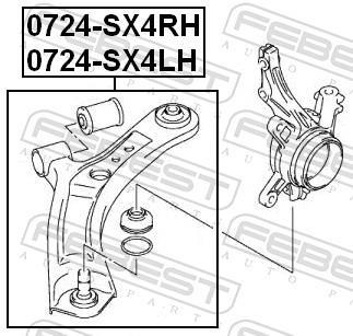 Triângulo, braço de suspensão FEBEST ref. 0724-SX4LH