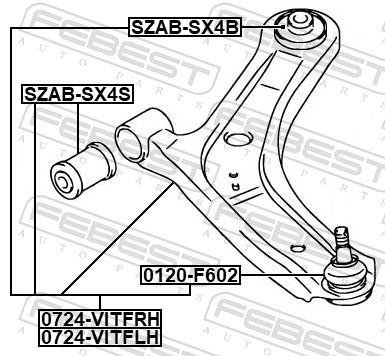 Triangle de suspension FEBEST ref. 0724-VITFLH