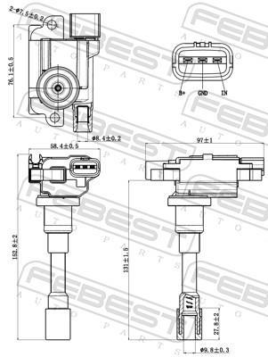 Bobine d'allumage FEBEST ref. 07640-001