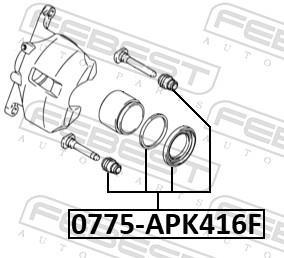 Kit de réparation d'étrier de frein FEBEST ref. 0775-APK416F
