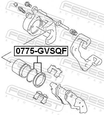 Kit de réparation d'étrier de frein FEBEST ref. 0775-GVSQF