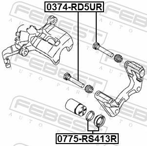 Kit de réparation d'étrier de frein FEBEST ref. 0775-RS413R