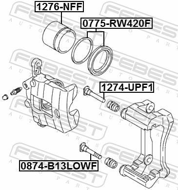 Kit de réparation d'étrier de frein FEBEST ref. 0775-RW420F