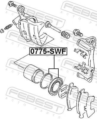 Kit de réparation d'étrier de frein FEBEST ref. 0775-SWF