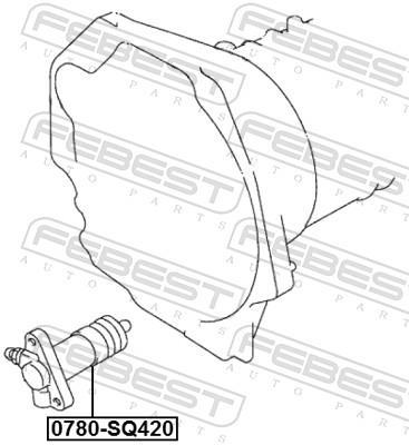 Récepteur d'embrayage (Cylindre récepteur de débrayage) FEBEST ref. 0780-SQ420