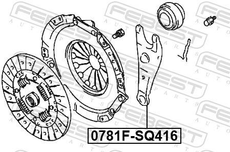 Fourchette de débrayage, embrayage FEBEST ref. 0781F-SQ416