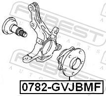 Moyeu de roue (Roulement de roue) FEBEST 0782-GVJBMF
