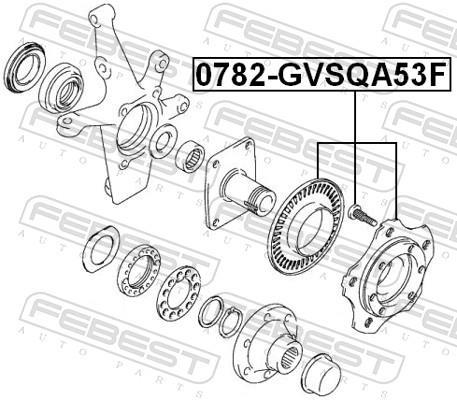 Moyeu de roue (Roulement de roue) FEBEST ref. 0782-GVSQA53F