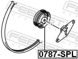 Galet tendeur de courroie d'accessoire FEBEST ref. 0787-SPL