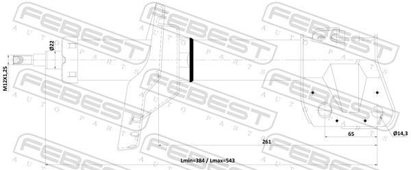 Amortisseur FEBEST ref. 08110-004FL