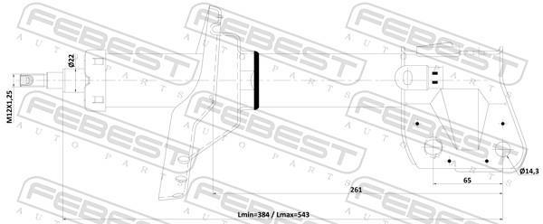 Amortisseur FEBEST ref. 08110-004FR