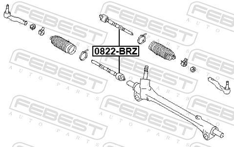 Tirante da direção FEBEST ref. 0822-BRZ