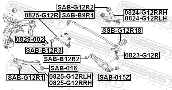Vis de correction du carrossage FEBEST ref. 0829-002