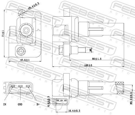 Bobine d'allumage FEBEST 08640-003