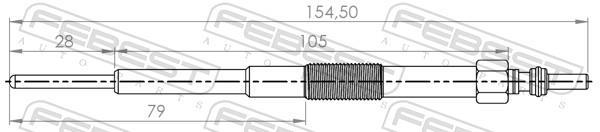 Vela incandescente FEBEST ref. 08642-001