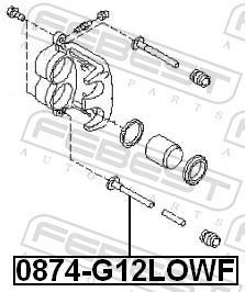 Guide d'étrier de frein FEBEST ref. 0874-G12LOWF