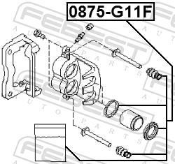 Kit de réparation d'étrier de frein FEBEST ref. 0875-G11F