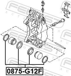 Kit de réparation d'étrier de frein FEBEST ref. 0875-G12F